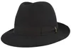Borsalino edler Trilby Marengo aus Haarfilz mit Ripsband in blau