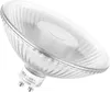 A close-up studio shot of a clear glass LED light bulb with a GU10 base. Produktbild-Vorschau
