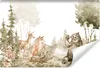 Muralo Vlies Fototapete Für Kinder WALDTIERE Blumen Bäume Produktbild-Vorschau 1