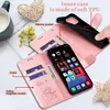 A pink phone case with a phone inside, showing its features. Produktbild-Vorschau