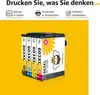 A set of ink cartridges with a yellow background and marketing text at the top. Produktbild-Vorschau
