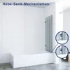 Duschabtrennung Duschtrennwand für Badewanne 120 x 140 cm Produktbild-Vorschau 2