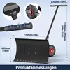 ROSEJANE Schneeschieber mit Rädern, Metall-Schneeschaufel Produktbild-Vorschau 2