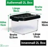 Novaliv 6x Aufbewahrungsboxen mit Deckel klein 2 L Produktbild-Vorschau 2
