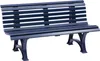 Gartenbank HELGOLAND 3-Sitzer Länge 1500 mm, blau Produktbild-Vorschau 1
