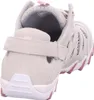 A rear view of a beige and pink sandal for women. Produktbild-Vorschau