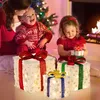 COSTWAY Set de 3 boîtes cadeaux LED, boîte de Noël avec Voir les images du produit 2