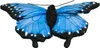 Kuscheltier Schmetterling blau/schwarz 26 cm Plüschtier Produktbild-Vorschau 2