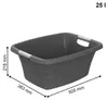 Rotho Wäschewanne Flowers 25 L anthrazit 50,5 x 38,3 x 21,8 Produktbild-Vorschau 9