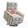 A beige massage chair with heating and massage point indicators, shown on a grid background. Anteprima dell’immagine prodotto