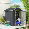 Outsunny Gerätehaus Stahl 4㎡ Gartenschrank mit Fenster Produktbild-Vorschau 11