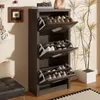 Scarpiera vintage Merax con decoro in rattan, scarpiera Anteprima dell’immagine prodotto 5