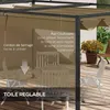 Outsunny Pergola coulissante pergola rétractable 3 x 2 m Voir les images du produit 7