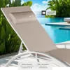 2 chaises longues en aluminium, à 5 niveaux - beige Voir les images du produit 4