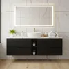 RODAN | Mobile Sottolavabo - Nero - 140 cm - Con Piano Anteprima dell’immagine prodotto 4