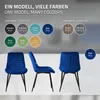 ML-Design Esszimmerstühle 4er Set, Dunkelblau, Sitzfläche Produktbild-Vorschau 7