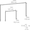 Relaxdays Tavolo allungabile, H: 78,5–118 cm, L: 107–265 Anteprima dell’immagine prodotto 4