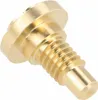 A close-up, isolated shot of a brass screw. Produktbild-Vorschau