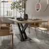 A modern dining room setting with a table and chairs. Podgląd zdjęcia produktu