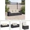 The Living Store 3-tlg. Garten-Sofagarnitur mit Kissen Produktbild-Vorschau 1