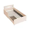A single bed frame with a headboard that has integrated lighting. Produktbild-Vorschau