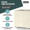 A product image featuring a planter with marketing text and icons highlighting its features. Produktbild-Vorschau