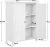 Yaheetech Freistehender Badschrank mit Doppeltür und Produktbild-Vorschau 4
