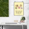 Mr. & Mrs. Panda Bild Igel Familie DIN A5 - Gelb Pastell - Produktbild-Vorschau 2