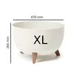 Květináč kulatá mísa na nožičkách 47 cm Krémová Náhled obrázku produktu 2