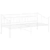 vidaXL Schlafsofa Bettgestell Weiß Metall 90x200 cm Produktbild-Vorschau 3