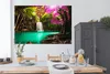 MuchoWow® Poster Wasserfall mit bunten Blumen und Bäumen - Produktbild-Vorschau 3