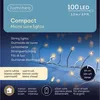 A close-up of a string of micro wire LED lights with packaging information in the background. Produktbild-Vorschau