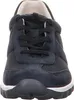 A close-up, front-facing view of a navy blue sneaker with white accents on the sole. Anteprima dell’immagine prodotto