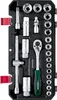 A set of tools in a black case. Produktbild-Vorschau