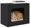 vidaXL Katzenhaus Schwarz 51 x 30 x 42,5 cm Holzwerkstoff Produktbild-Vorschau 3