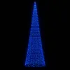 vidaXL Choinka LED na maszt 1534 LED niebieska 500 cm Podgląd zdjęcia produktu 9
