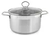 Grosser Edelstahl Kochtopf ∅ 26 cm 7,6 L mit Glasdeckel Produktbild-Vorschau 1