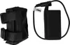 A black fabric battery pack with a cable and connector, and a black fabric wrist strap are shown against a white background. Produktbild-Vorschau