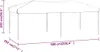A line drawing of a party tent with dimensions indicated. Produktbild-Vorschau