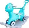 Aga4Kids Plastový hojdací koník 2v1 DS3803 Modrý Náhľad obrázku produktu 5