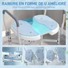 HOMCOM Chaise de douche avec accoudoirs, siège de douche, Voir les images du produit 3