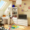 A child's room with a desk, dresser, bookshelf, and toys. Podgląd zdjęcia produktu