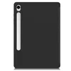 A black tablet case with a white stylus holder is shown against a white background. Produktbild-Vorschau