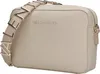 A studio shot of a beige Valentino handbag with a gold logo and strap. Anteprima dell’immagine prodotto