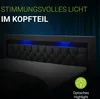 Juskys Boxspringbett Leona Samt 180x200 cm in Grau – mit Produktbild-Vorschau 4