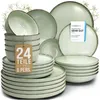 PURE LIVING Geschirrset Rustic aus Steingut, 24-tlg., für 6 Produktbild-Vorschau 1