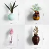 Mini-Keramikvase, Kühlschrankmagnet, für Zuhause, Büro, Produktbild-Vorschau 7