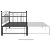 vidaXL Ausziehsofa Bettgestell Schwarz Metall 90x200 cm Produktbild-Vorschau 4