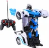 Auto della polizia telecomandata robot trasformabile 2in1 Anteprima dell’immagine prodotto 2