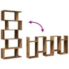 Étagère séparatrice de pièce à 5 niveaux vieux bois Voir les images du produit 9